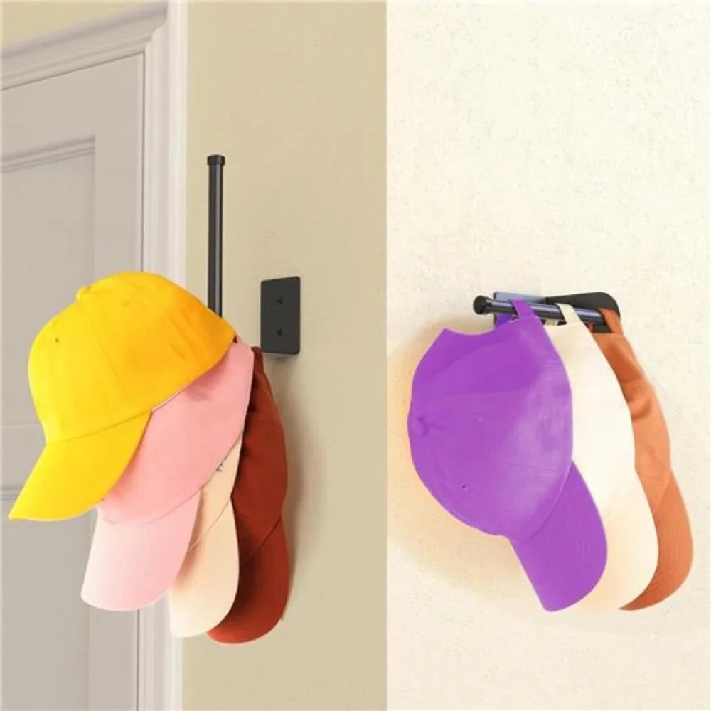 Hat Racks for Baseball Caps Stainless Steel Hat Organizer Storage For Door 2 PK
